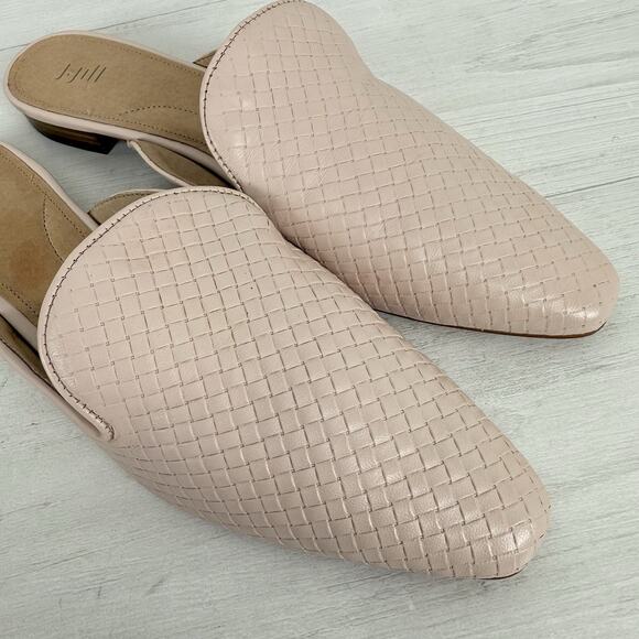 NEW J. Jill Leather Slip On Mules Flats Size 10 Pointed Toes Blush Pink Preppy - Picture 7 of 11